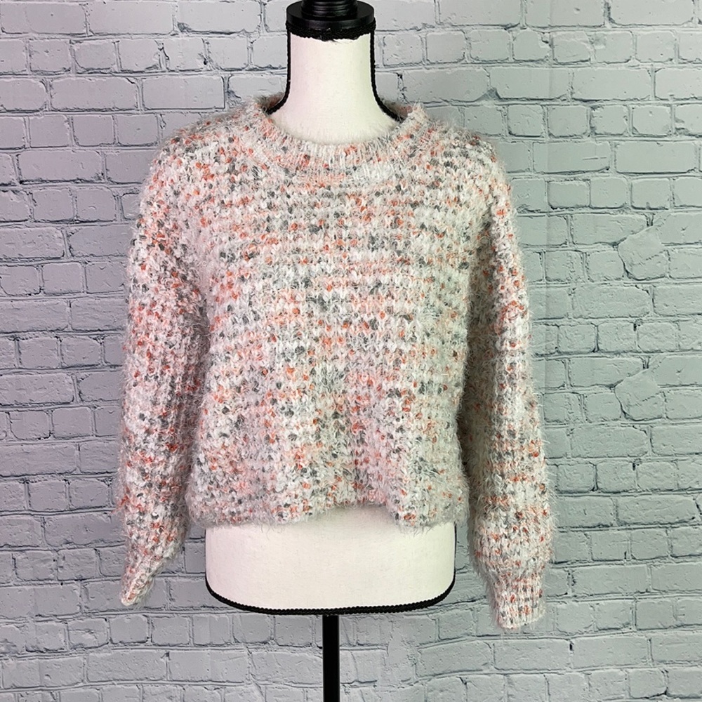 She + Sky Pink & White Sweater Size S/M